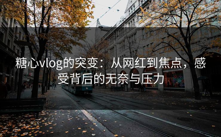 糖心vlog的突变：从网红到焦点，感受背后的无奈与压力
